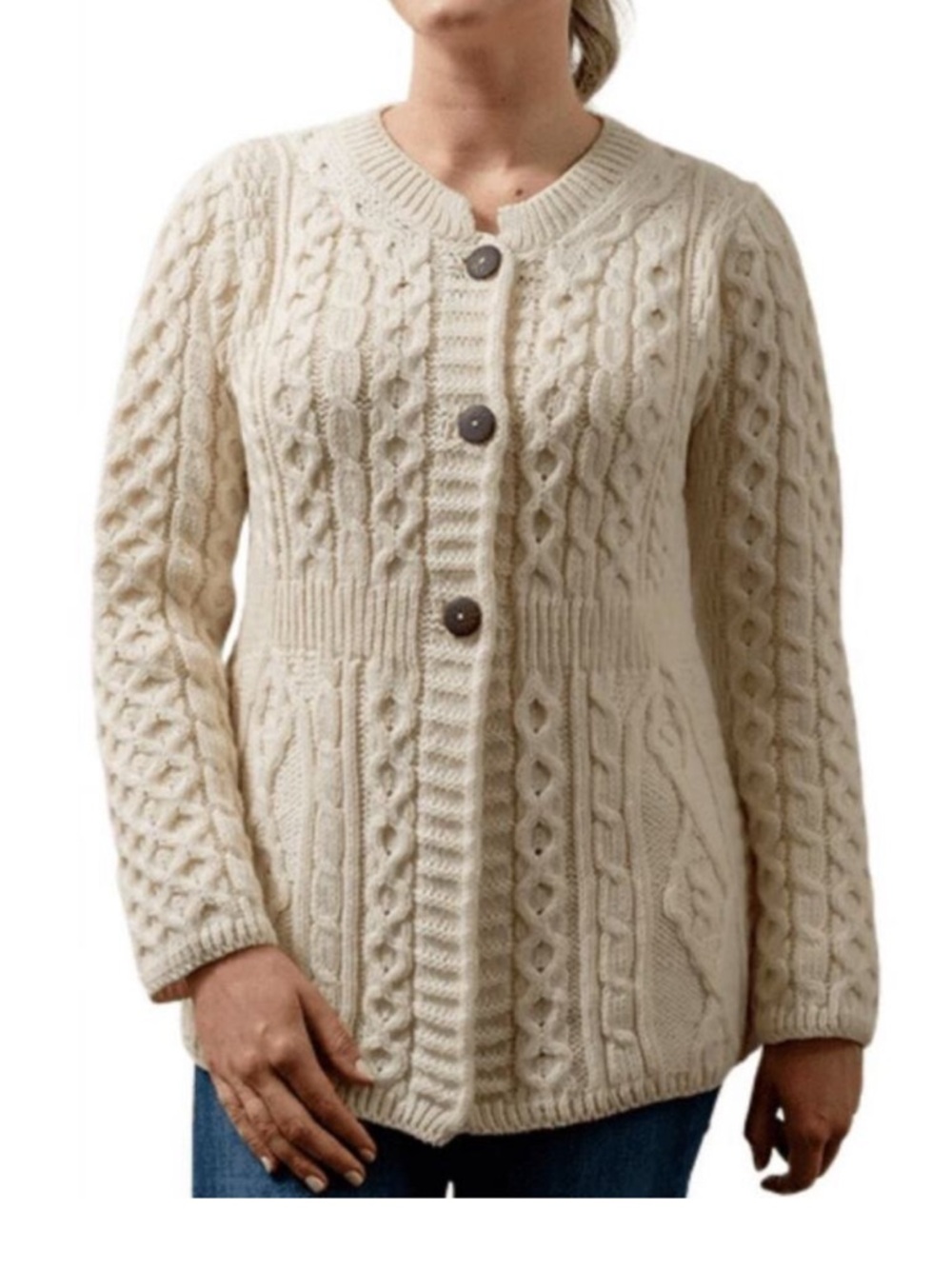 Shannon Woolen Mills Ireland merino wool long sweater Sz 2x